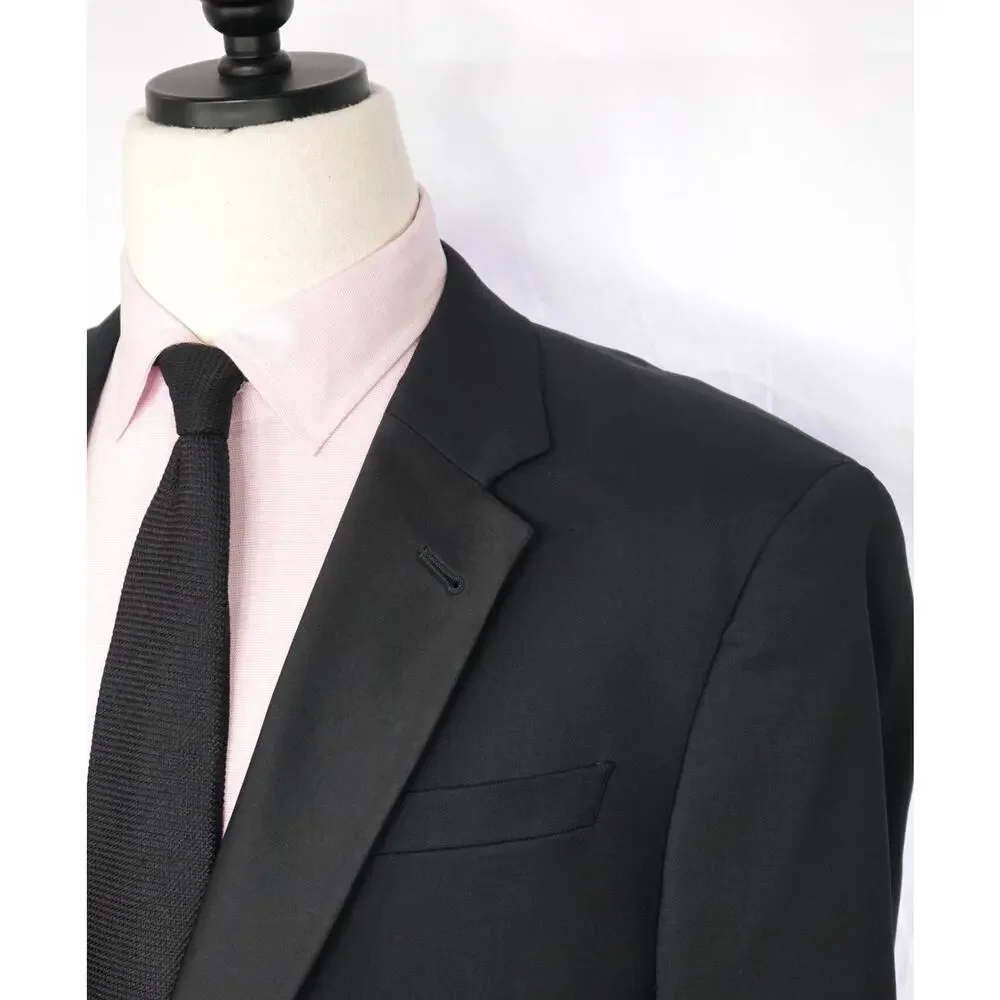 ARMANI COLLEZIONI - Black Wool Tuxedo DInner Jacket - 44L
